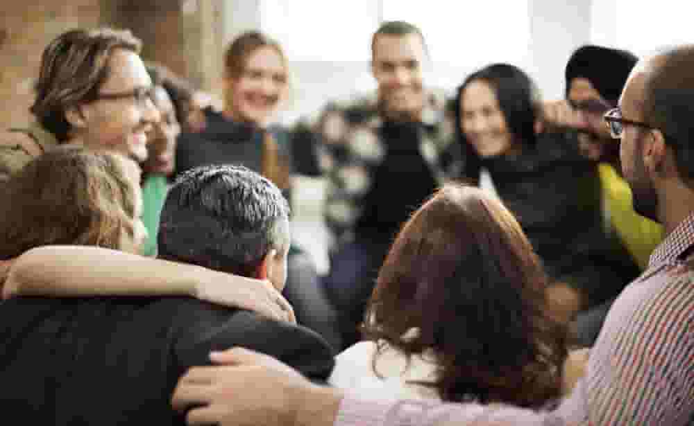 company group hug