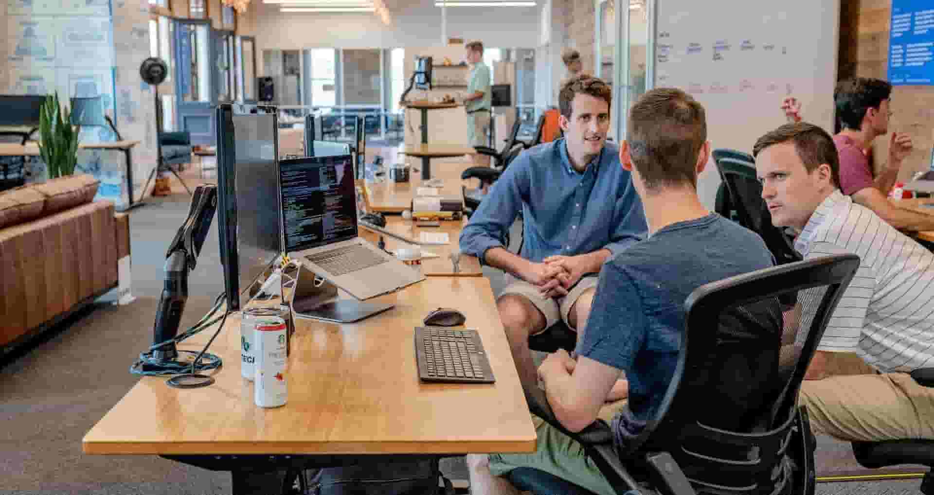 employees discussing