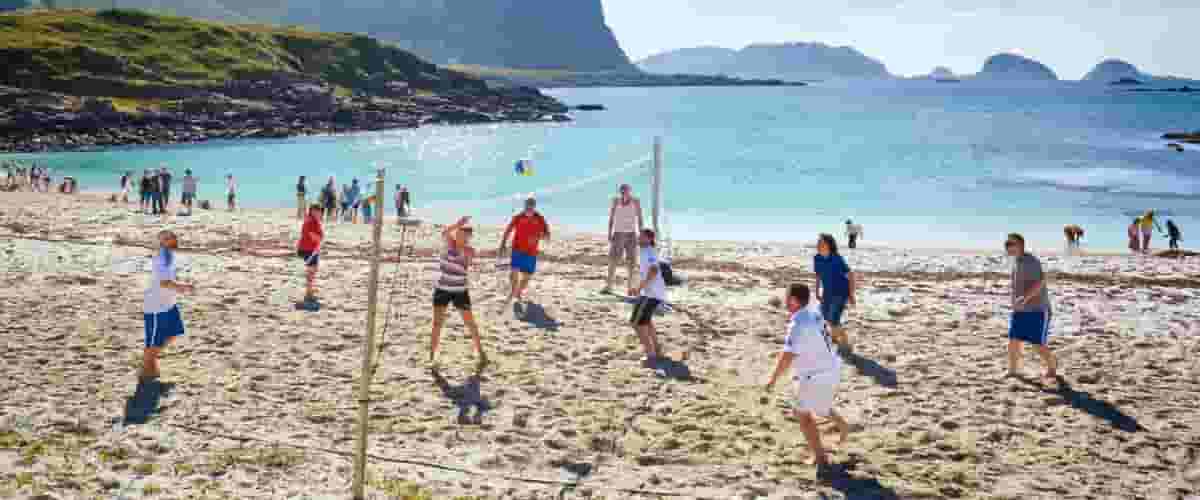 Volleyball during team retreat