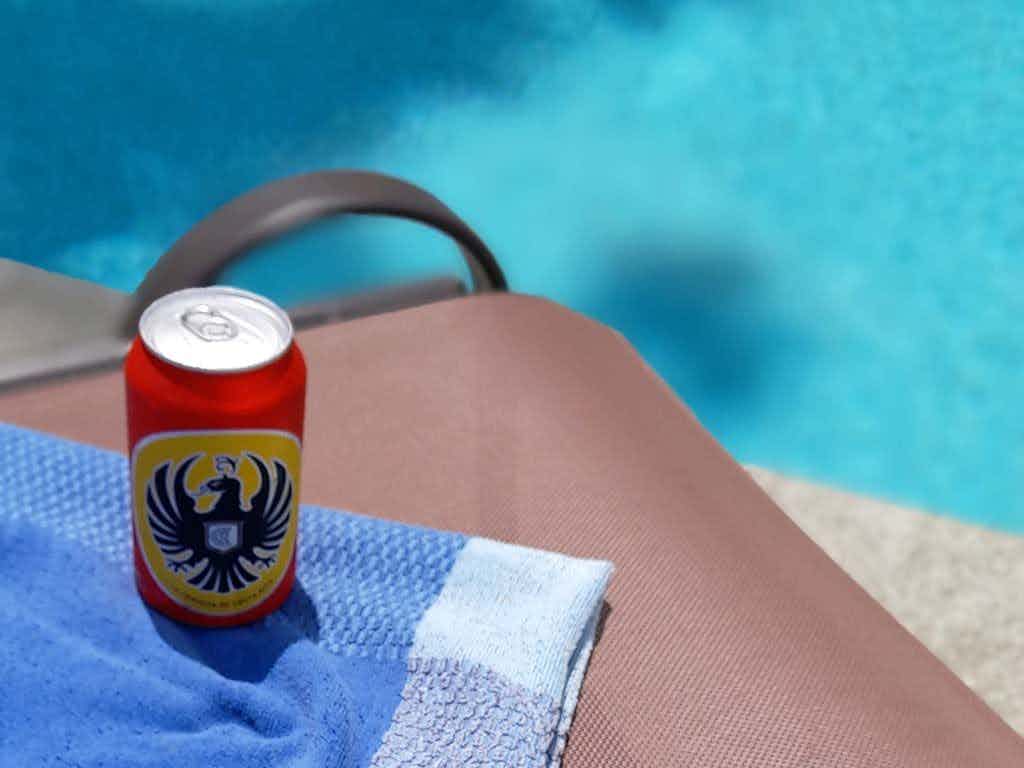 after work beer by the pool