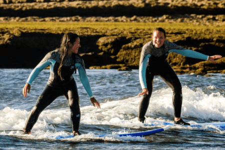 beginner surfers