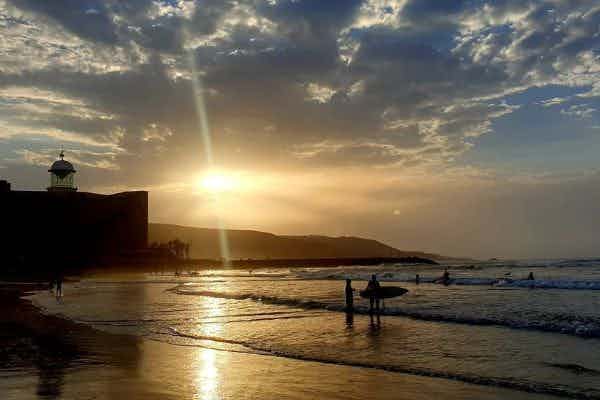 sunset surf in Las Palmas