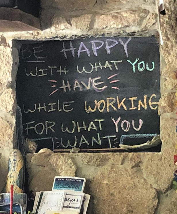be happy work sign