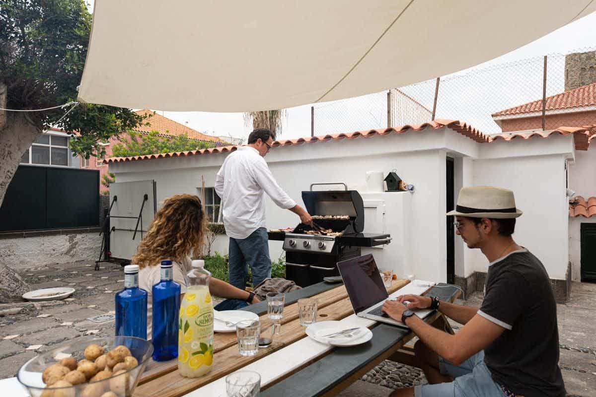working and BBQ