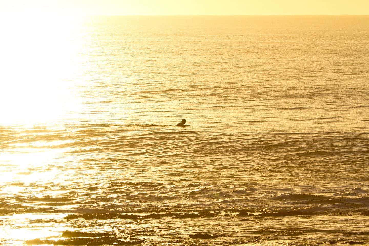 alone surfer