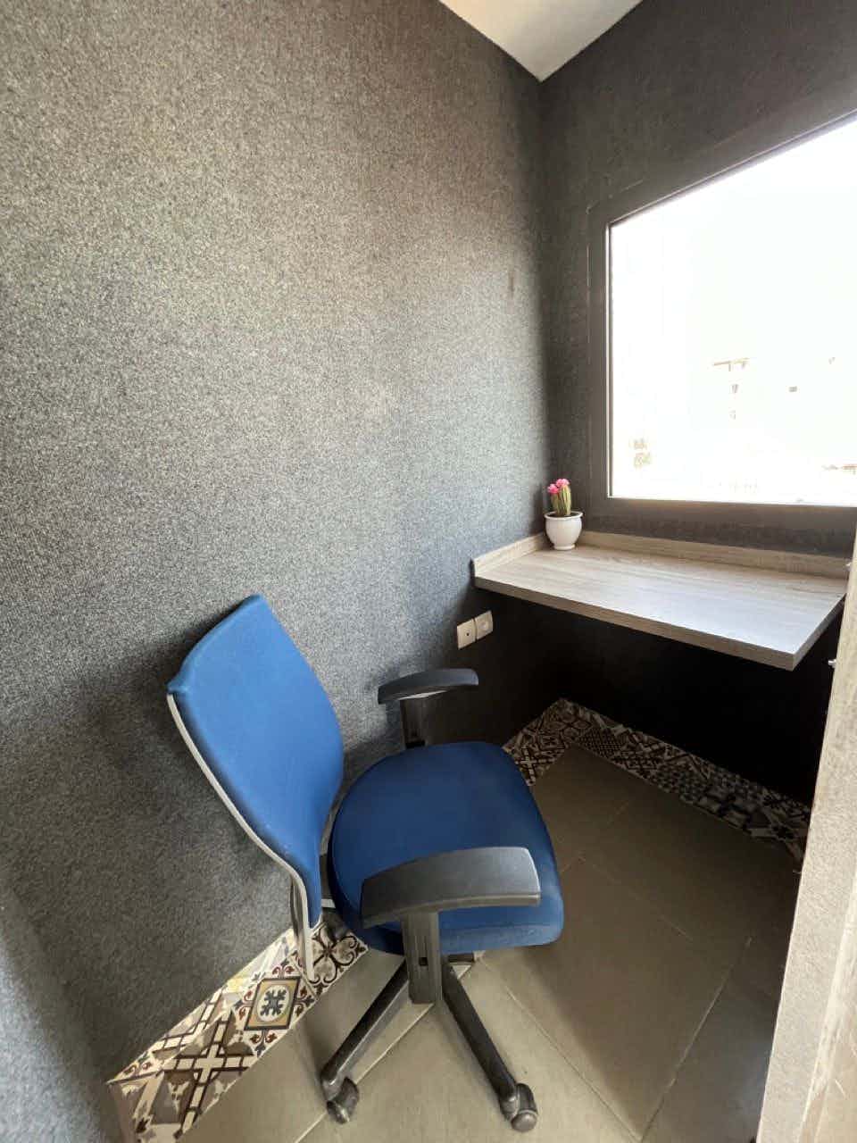 Private call booth rooftop coworking space